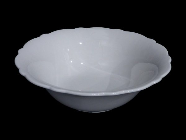 BOWL WH SCALLOP EDGE 25X8