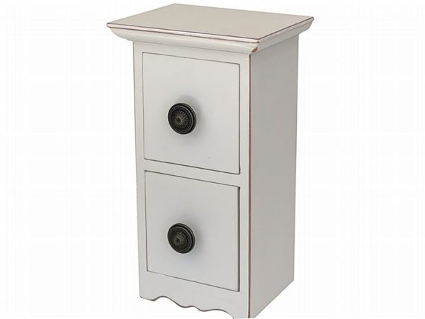 2 Drw Sml Jewell Hldr 14x11x22 Cream