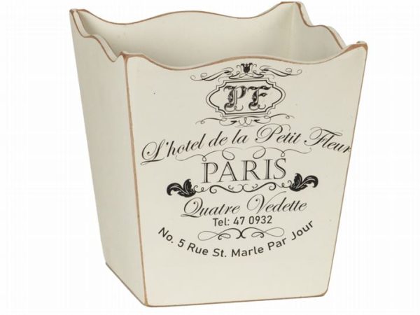 Dustbin Cream French 18x18x19.5