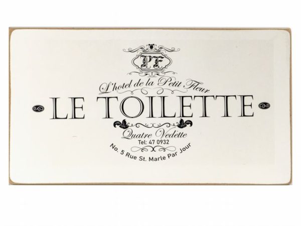 Wall Plague Crea LeToilette  18.5x33x1.5