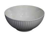 BOWL WH LGE RIBBED 20X11