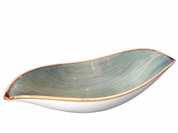 Bowl Leaf Green Fine Porcelain 31x12.5
