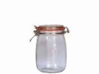 STORAGE JAR GLASS CLIP LID 725ML