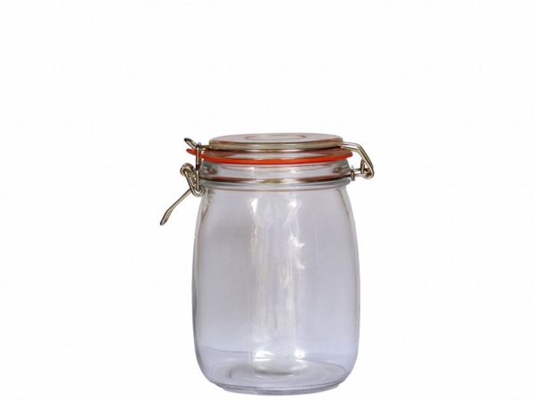 STORAGE JAR GLASS CLIP LID 725ML