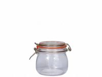 STORAGE JAR GLASS CLIP LID 500ML