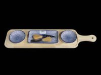BRD 1 RECT 2 RND BOWLS BLUE CIRCLE 2 CHEESE