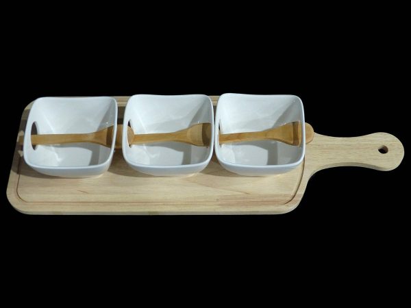 BRD 3 SQ WH BOWL HDLE 3 WD SPOONS