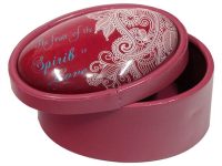 Oval Trinket Pink 9.5x6.8x6.5