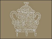 Metal Bowl 3 Hook White 29x33x0.22