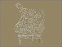 Metal Jug 3 Hook White 25x30x0.18