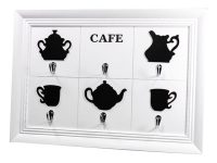 Wood Embossed Chalkboard & hooks 60x42