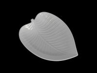 LEAF SHAPED BOWL  WHITE 20X15X5