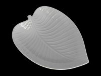 LEAF SHAPED BOWL  WHITE 26X20X5