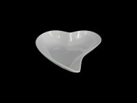 CURVED HEART BOWL WHITE 14X15X4