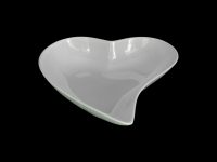 CURVED HEART BOWL WHITE 19X20.5.X5