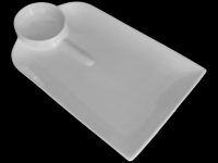 HOE SHAPED PLATE WHITE 36.5X22.5X3.5