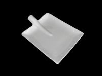 FLAT EDGE SPADE PLATE WHITE 25X19X5