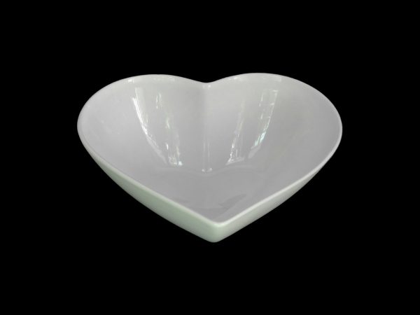 HEART SHAPED BOWL WHITE 16X15X6