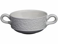 BOWL SUGAR EMBOSSED WH