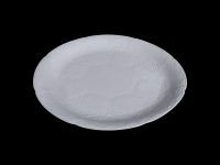 PLATE EMBOSSED FISH WH 26CM