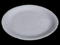 PLATTER RND EMBOSSED WH 35.5X2.5