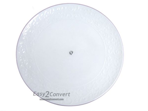 PLATTER RND WH PATT BORDER 31X31X2