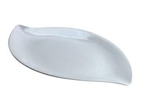 PLATE WHITE LEAF 36.5X22X2.5