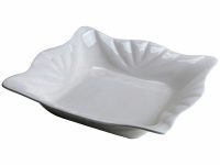 BOWL SQ PATT BORDER WHITE 29X7.5