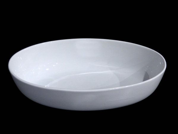 BOWL OVAL WHITE 30X18X7
