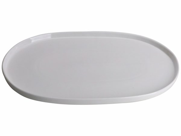 PLATTER OVAL LARGE WHITE 38X25X2.3