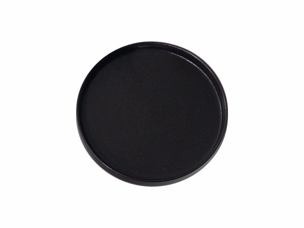 PLATE SIDE RND BLK 19.5X19.5X2