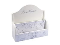 Grey&Wh Floral Letter Holder 24.5x8x22.2