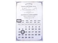 Grey & White Metal Calendar 36x24