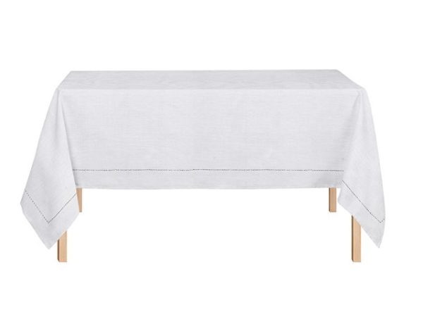 SOLID LINEN HEM STITCH RUNNER 60 X 275