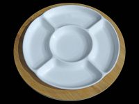 LAZY SUSAN WH RND 5 DIVISON WH