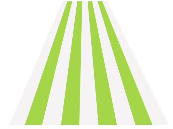 Runner Lime Green & Wh B/S 60x270