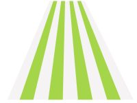 Runner Lime Green &WH B/S 60x370