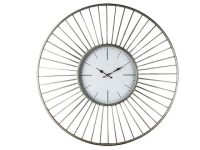Metal Wall Clock Rnd Spoke Wheel 60x6