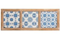 Wall Art 3 Blue & Wh 26x1.5x72