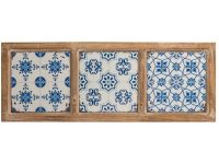 Wall Art 3 Blue & Wh 26x2x72