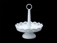 1 Tier Cake Stand White  20.5x20.5x23