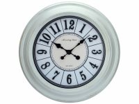 CLOCK CREAM & BLACK RND 58CM