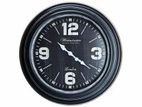 CLOCK BLACK RND BLACK FACE 60CM