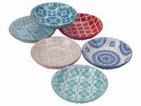 BOWLS SET 6 FLAT RND ASS 3.87''