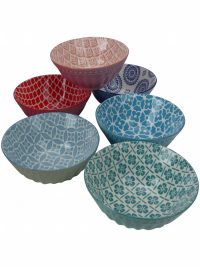 BOWL SET 6 ASS COLOUR 6''