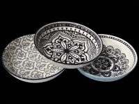 BOWL BLACK & WH DESIGN ASS 20X 8
