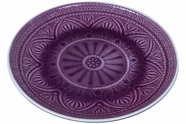 Plate Stoneware Violett 25cm