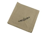 Napkin Taupe & Black Embroidery