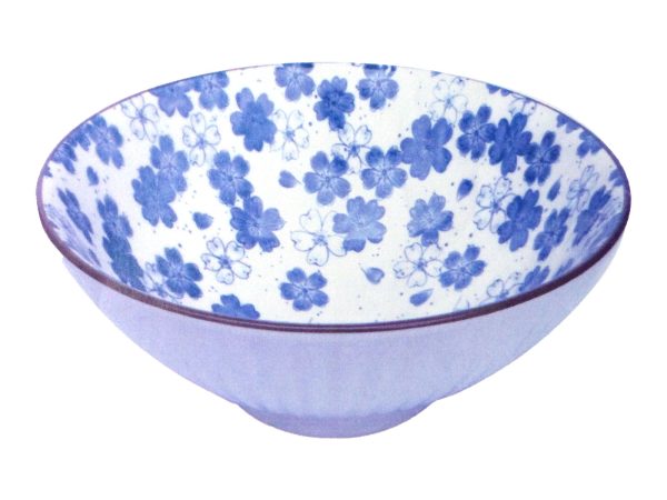Bowl Blue White Speckled Flowers