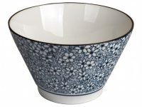 Bowl Noodle B_AND_W Flowers 12.5x12.5x7.5
